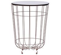 Coffee Table Gold Ø 40cm Couch Storage Basket Side Stand Tea Unit vidaXL