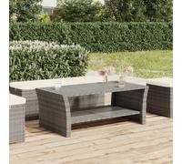 Coffee Table | | Pe Rattan, Powder-Coated Steel | 100X50X40 Cm