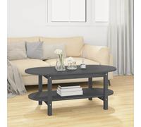 Coffee Table Grey 110x55x45 cm Solid Wood Pine