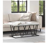 Coffee table Grey Sonoma 100x50x40 cm Engineered Wood & Metal Modern Compact