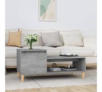 Coffee Table Grey Sonoma 100x50x45 cm Engineered & Eucalyptus Wood 1 Door Shelf