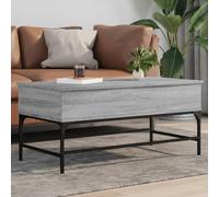 Coffee Table Grey Sonoma 100x50x45 cm Engineered Wood and Metal Berkfield Home Grey One Size