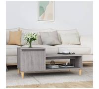 Coffee Table Grey Sonoma 100x50x45 cm Engineered Wood Storage Shelf Door Modern