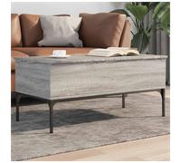 Coffee Table Grey Sonoma 100x50x45 cm Lift-Top Engineered Wood Hidden Storage