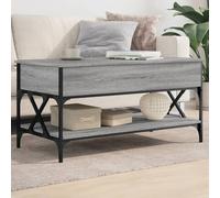 Coffee Table Grey Sonoma 100x50x50 cm Engineered Wood and Metal Berkfield Home Grey One Size
