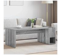 Coffee Table Grey Sonoma 101.5 x 50 x 37 cm Engineered Wood Modern Storage Shelf