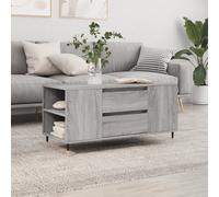 Coffee Table Grey Sonoma 102x44.5x50 cm Engineered Wood Modern XL Drawer & Shelf