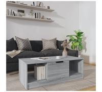 Coffee Table Grey Sonoma 102x50x36 cm Engineered Wood Drawer Minimalist Sturdy