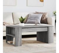 Coffee Table Grey Sonoma 102x55x42 cm Engineered Wood Modern Storage With Shelf.