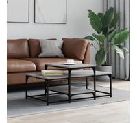 Coffee Table Grey Sonoma 102x60x45 cm Engineered Wood Metal Frame Storage Shelf