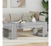 Coffee table Grey Sonoma 110x50x41cm Engineered Wood Modern Rectangular Shelf