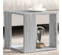 Coffee table Grey Sonoma 32x32x30 cm Engineered Wood Side Table with Shelf Small