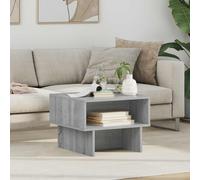 Coffee Table Grey Sonoma 48x46x35 cm Engineered Wood Modern 2-Shelf Storage Unit