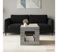 Coffee table Grey Sonoma 51.5x50x50cm Compact Durable Indoor Moisture-Resistant