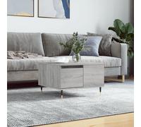 Coffee Table Grey Sonoma 55x55x36.5cm Engineered Wood & Metal Compact Square Top