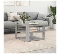 Coffee Table Grey Sonoma 58x58x40cm Engineered Wood 1 Shelf Minimalist Modern