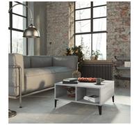 Coffee Table Grey Sonoma 60x60x30 cm Engineered Wood 2-Shelf Modern Square Small