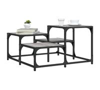 Coffee Table Grey Sonoma 68x68x40cm Engineered Wood & Metal Frame Square Stable