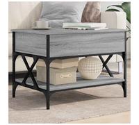 Coffee table Grey Sonoma 70x50x50 cm Engineered Wood & Metal Lift-Top with Shelf