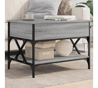 Coffee Table Grey Sonoma 70x50x50 cm Engineered Wood & Metal, Stylish & Durable