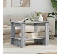 Coffee table Grey Sonoma 72x50x50cm Engineered Wood Rectangular Shelf Minimal