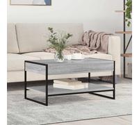 Coffee Table Grey Sonoma 80x50x40cm Engineered Wood Industrial Steel Legs Urban