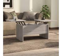 Coffee Table Grey Sonoma 80x50x42.5cm Engineered Wood Compact Scandinavian Style