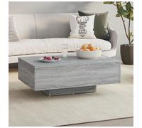 Coffee Table Grey Sonoma 85x55x31 cm Engineered Wood Modern Minimal Cozy Lounge