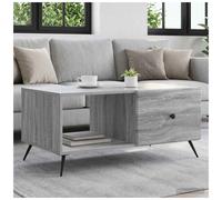 Coffee Table Grey Sonoma 90x50x40cm Engineered Wood 2-Drawer Vintage & 2 storage