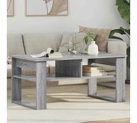 Coffee table Grey Sonoma 96x54x44cm Engineered Wood Modern Minimalist with Shelf