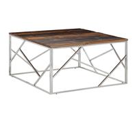 (silver, solid wood) vidaXL Coffee Table Hallway Accent End Table Console Centre Tea Side Table