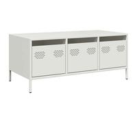 (white) vidaXL Coffee Table Black 101.5x50x43.5 cm Cold-rolled Steel side table