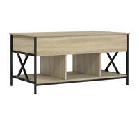 vidaXL Coffee Table Sonoma Oak 100x55x50 cm Engineered Wood and Metal
