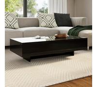 Coffee Table High Gloss Black MDF 115 x 55 x 31 cm Modern Rectangular Sleek Unit