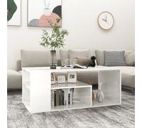 Coffee Table High Gloss White 100x50x40 cm Engineered Wood Berkfield Home White One Size