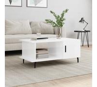 Coffee Table High Gloss White 90x50x40 cm Engineered Wood Berkfield Home White One Size