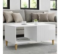 vidaXL Coffee Table High Gloss White 90 x 50 x 40 cm Engineered Wood