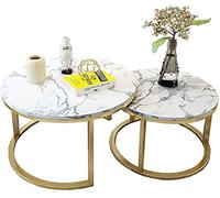 Coffee Table Home Decor Large Nesting Coffee Tables for Living Room, Round End Side Tables Sofa Console Tables Modern Decor for Home Office (Marble, Set of 2) Living Room,D70+D5 Side Table