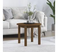 Vidaxl Coffee Table Honey Brown Ø 55X45 Cm Solid Wood Pine, Brown