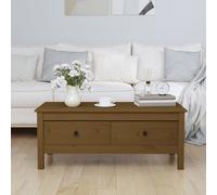 Coffee Table Honey Brown 100x50x40 cm Solid Wood Pine Berkfield Home Brown One Size