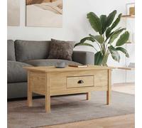 vidaXL Coffee Table with Drawer BODO Honey Brown 100 x 55 x 45.8 cm