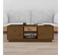 Coffee Table Honey Brown Solid Pine 100x50x35 cm Rustic Wide Shelf Storage