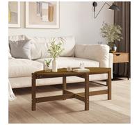 Coffee Table Honey Brown Solid Pine 118x63x45 cm Rustic Natural Living Room Cozy