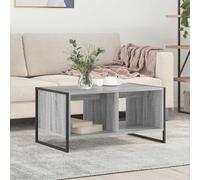 Coffee Table Industrial Grey Sonoma 80x50x40cm Engineered Wood Modern Steel Legs