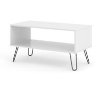 Coffee Table Industrial Metal Hairpin Legs Open Shelf Storage Living Room