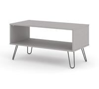 Coffee Table Industrial Metal Hairpin Legs Open Shelf Storage Living Room