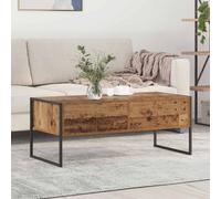 Coffee Table Industrial Old Wood 100×46×40cm Engineered Wood Steel Legs Vintage