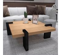 Coffee Table, Japanese Style, Easy to Assemble, Strong and Stable, Spacious Bottom, Easy to Clean, 60x60x37cm