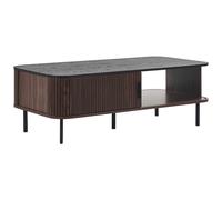 Beliani Coffee Table JOSE Dark Brown with Storage