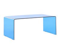Beliani Coffee Table KENDALL Tempered Glass Blue, Blue